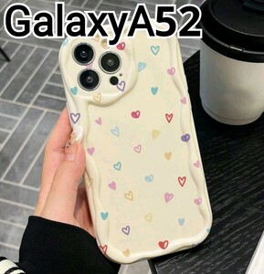 GalaxyA52 ケース　ハート　ウェーブフレーム　なみなみ　可愛い　匿名配送