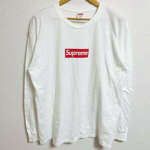 Supreme Box Logo L/S Tee White Red L 20aw 2020年 白 赤 ホワイト レッド ボックスロゴ ロンT ロングスリーブ 長袖 胸ロゴ