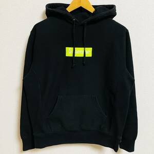 Supreme Box Logo Hooded Sweatshirt Black Lime M 17aw 2017年 黒 緑 ブラック ライム ボックスロゴ フード スウェットシャツ 胸ロゴ