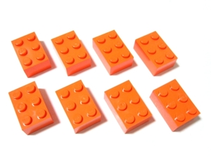 凸レゴ凸　%3002　2x3ブロック（オレンジ）　8個
