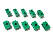 凸レゴ凸　%32064c　1x2十字穴ビーム（緑）　10個　◆テクニック関連_画像1