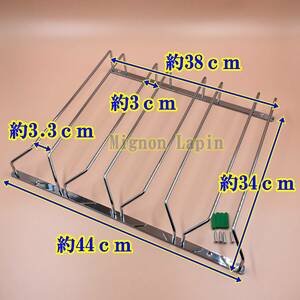 送料無料 ★ 即決 ★ 訳あり ★ ワイングラスホルダー シャンパングラス ハンガー ラック 吊り下げ 簡単取付け ネジ付 (シルバー４レーン)
