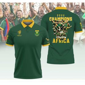 南アフリカ RWC2023 チャンピオン 記念シャツ ジャージ フランス大会 ラグビー 南アフリカ代表チーム【S】
