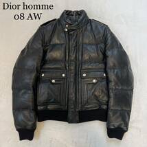 DIOR HOMME ディオール 08aw シープレザー ダウン ブラック 黒_画像1