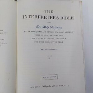 K5191◆THE INTERPRETER'S BIBLE The Holy Scriptures VOLUME 1 Abingdon Press▼の画像3