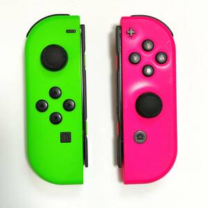 送料無料 動作確認済み Nintendo Switch ニンテンドー スイッチ Joy-Con ジョイコン 純正 ネオングリーン ネオンピンク L R セット 中古