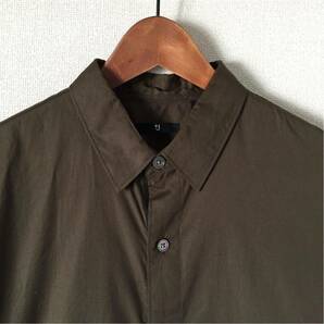 美品 JIL SANDER UNIQLO Over size Shirt Blouson ジルサンダー ユニクロ別注 オーバーサイズ シャツブルゾン コラボレーション KURABO社の画像2