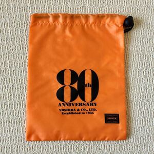 未使用 YOSHIDA&CO.,LTD. 80th ANNIVERSARY PORTER Nylon pouch 吉田カバン 創業80周年記念品 ポーター ナイロンポーチ 巾着 限定品 日本製