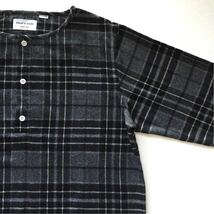 新品同様 FREAK'S STORE No collar Pullover shirt フリークスストア ノーカラープルオーバーシャツ Mサイズ デイトナ・インターナショナル_画像4