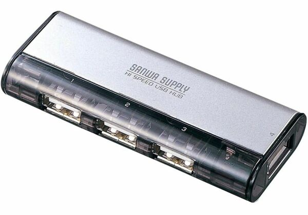 サンワサプライ USB-HUB 225GSVN シルバー USB2.0ハブ