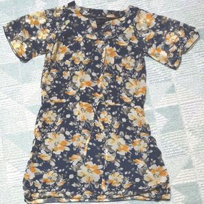 セール☆極美品☆PETIT STYLE シフォン 花柄 チュニック 半袖 レディース 春服
