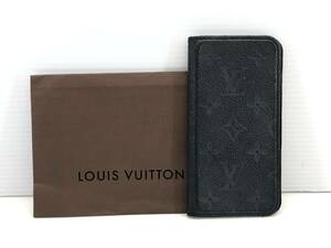 □LOUIS VUITTON ルイヴィトン M63586 モノグラムアンプラント フォリオ iPhoneX/XS対応 アイフォンケース ノワール BC0189□