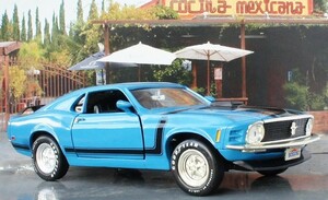 アーテル 1/18 1970 フォード ボス マスタング シェイカースクープ 初代 後期型 ブルー Ford Mustang Sharker Hood Ertl 送料無料