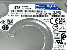 【送料無料】★ 4TB ★ WD40NPZZ【使用時間：621ｈ】　2021年製　稼働少　Western Digital Blue　2.5インチ内蔵HDD/15mm/SATA600/5400_画像3