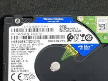 【送料無料】 ★ 2TB ★　WD Blue　/　WD20SPZX　【使用時間：154 ｈ】2021年製 Western Digital Blue 稼働極少 2.5インチ内蔵HDD/7mm 即決_画像3