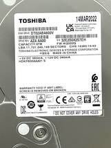 【送料無料】　★ 6TB ★　TOSHIBA / DT02ABA600V　【使用時間： 469 ｈ】　2022年製　稼働少　3.5インチ内蔵HDD　SATA　AVコマンド対応_画像3