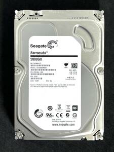 【送料無料】 ★ 2TB ★　ST2000DM001　/　Seagate　【 使用時間：8 ｈ 】稼働極少 3.5インチ内蔵HDD SATA　ST2000DM001-9YN164　FW: CC82