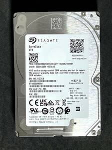 【送料無料】　★ 5TB ★　Seagate / ST5000LM000　【使用時間：13ｈ】　2023年製　新品同様　 2.5インチ内蔵HDD/15mm厚/SATA　