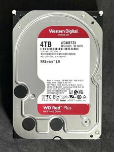 【送料無料】　★ 4TB ★ WD RED Plus　/　WD40EFZX 【使用時間：142ｈ】 2023年製　稼働極少　Western Digital RED Plus 3.5インチ内蔵HDD