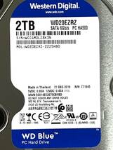 【送料無料】　★ 2TB ★　WD Blue　/　WD20EZRZ　【使用時間：103ｈ】2019年製　稼働極少　3.5インチ内蔵HDD　Western Digital Blue　SATA_画像3