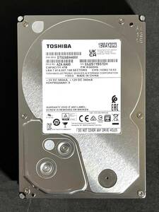 【送料無料】　★ 4TB ★　TOSHIBA / DT02ABA400V　【使用時間： 301 ｈ】　2023年製　稼働少　3.5インチ内蔵HDD　SATA　AVコマンド対応