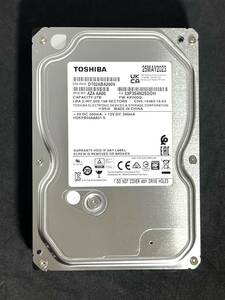 【送料無料】　★ 2TB ★　TOSHIBA / DT02ABA200V　【使用時間： 30 ｈ】 2023年製　新品同様　3.5インチ内蔵HDD　AVコマンド対応