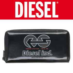 【本物保証】即決 送料無料 税0 新品 本物 2.4万 小銭入れ付 長財布 ラウンドジップ DIESEL 財布 ウォレット メンズ レディース XO