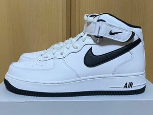 ◇新品 国内正規品 NIKE AIR FORCE 1 MID '07 DV0806-101 US9.5 27.5cm WHITE/BLACKナイキ エアフォース1 ミッド ホワイト ブラック