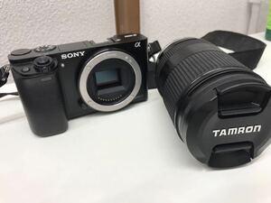 ソニー SONY ミラーレス α6000 稼働品 レンズ TAMRON 18-200mm バッテリー付き