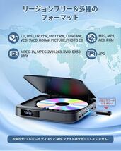 ミニDVDプレーヤー DVD/CD再生専用USB/TFカード再生、テレビ/プロジェクター接続可能、HDMI/AV/イヤホン端子搭載、日本語説明書付き_画像3