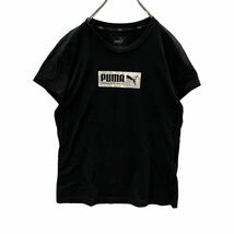 PUMA プーマ　半袖Tシャツ　プリントTシャツ　黒　レディース　XLサイズ　【AY1490】_画像2