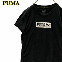 PUMA プーマ　半袖Tシャツ　プリントTシャツ　黒　レディース　XLサイズ　【AY1490】_画像1