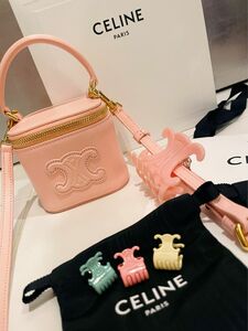 最終！CELINE ミニ バニティケース スムースカーフ スキン