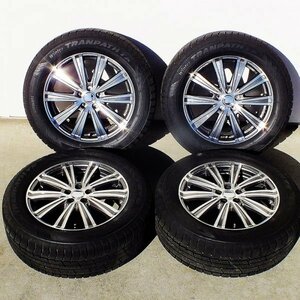 群馬】トーヨー スタッドレス 17インチ 4本セット 225/60R17 99Q ウィンタートランパス アルミ ホイール スマック 175H100 7J+48 中古 美品