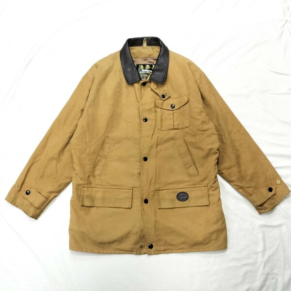 90s BARBOUR moleskin jacket　L ビンテージ　バブアー　モールスキン ジャケット キャメル　バーク