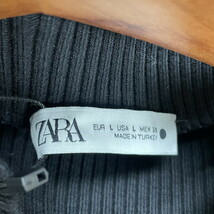 未使用品 /L/ ZARA ブラック 長袖ニット レディース タグ カジュアル トップス 通勤 定番 フェミニン 大人可愛い ガーリー デイリー ザラ_画像7