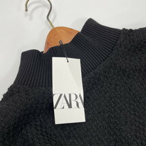 未使用品 /L/ ZARA ブラック 長袖ニット レディース タグ カジュアル トップス 通勤 定番 フェミニン 大人可愛い ガーリー デイリー ザラ_画像3