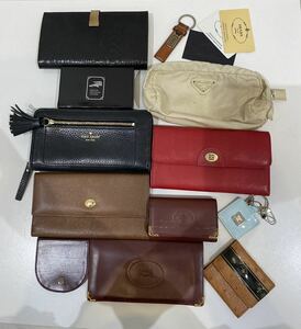 ☆【長財布 小銭入れ キーケース キーリング ポーチまとめ 12点】cartier BURBERRY PRADA Kate spade givenchy LANVIN 他美品含む