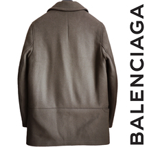 正規品 名作 バレンシアガ BALENCIAGA ウールメルトン ダブルブレスト コート ジャケット ライダースブルゾン_画像2