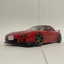 【完成品】1/24 マツダ MAZDA RX-7 FD3S TRACK STANCE スタンス シャコタン 車高短 ツライチ TE37 RAYS USDM JDM【アオシマ】_画像1