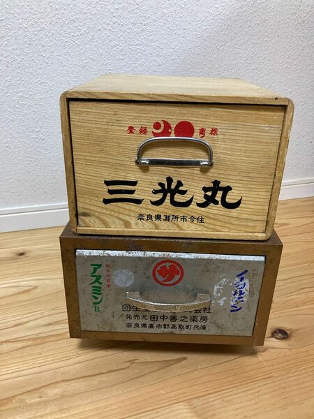 昭和の頃の薬箱2個セット