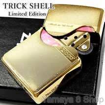 新品 ZIPPO 限定 トリックシェル ゴールド 金タンク ジッポー ライター_画像1