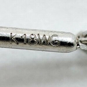 Y8891★K18WG 天然南洋白蝶真珠15.2mm ロングブラピアス 7.2g 大珠 バロック パール 洗浄済みの画像8