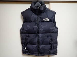 THE NORTH FACE ザ・ノースフェイス ヌプシダウンベスト ブラック カモフラージュ 黒 迷彩 ND01587 メンズ Sサイズ ヌプシ ダウン ベスト