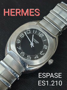 [ジャンク] HERMES ESPACE 1.210 エルメス エスパス 1.210 ブラック レディース