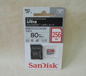 【未使用】 San Disk ウルトラ microSDXC/microSDHC UHS-I 256GB (AY/J-693)