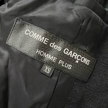 【送料無料】COMME des GARCONS HOMME PLUS コムデギャルソン チェック柄　ロングコート XS 冬物　ad2012 チェスターコート メンズ　黒_画像7
