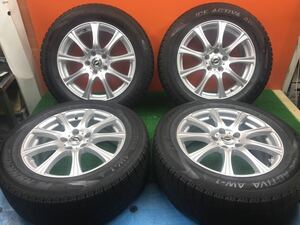 3t-77)冬 225/60R17 NANKANG Ice Activa AW-1 2021年 8.5分山以上 7J+48 PCD114.3 5穴 アルファード ヴェルファイア等