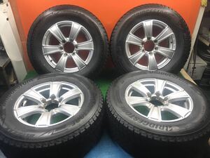 14t-71)冬 265/65R17 BRIDGESTONE Blizzak DM-V3 7分山 7.5J+25 PCD120 6穴 ランクル プラド サーフ等 