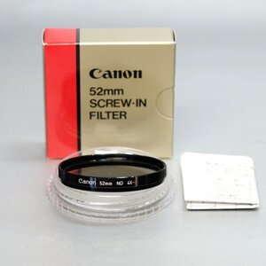 未使用【Canon】52mm*ND4-L/4x*光量調整用 減光*説明書・ケース・元箱付き